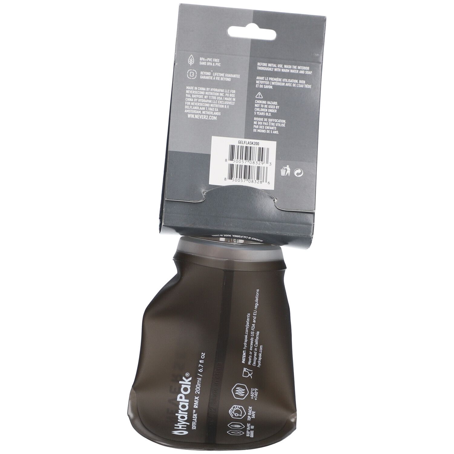 Neversecond x HydraPak GELFLASK200 200ml Gel Soft Flask