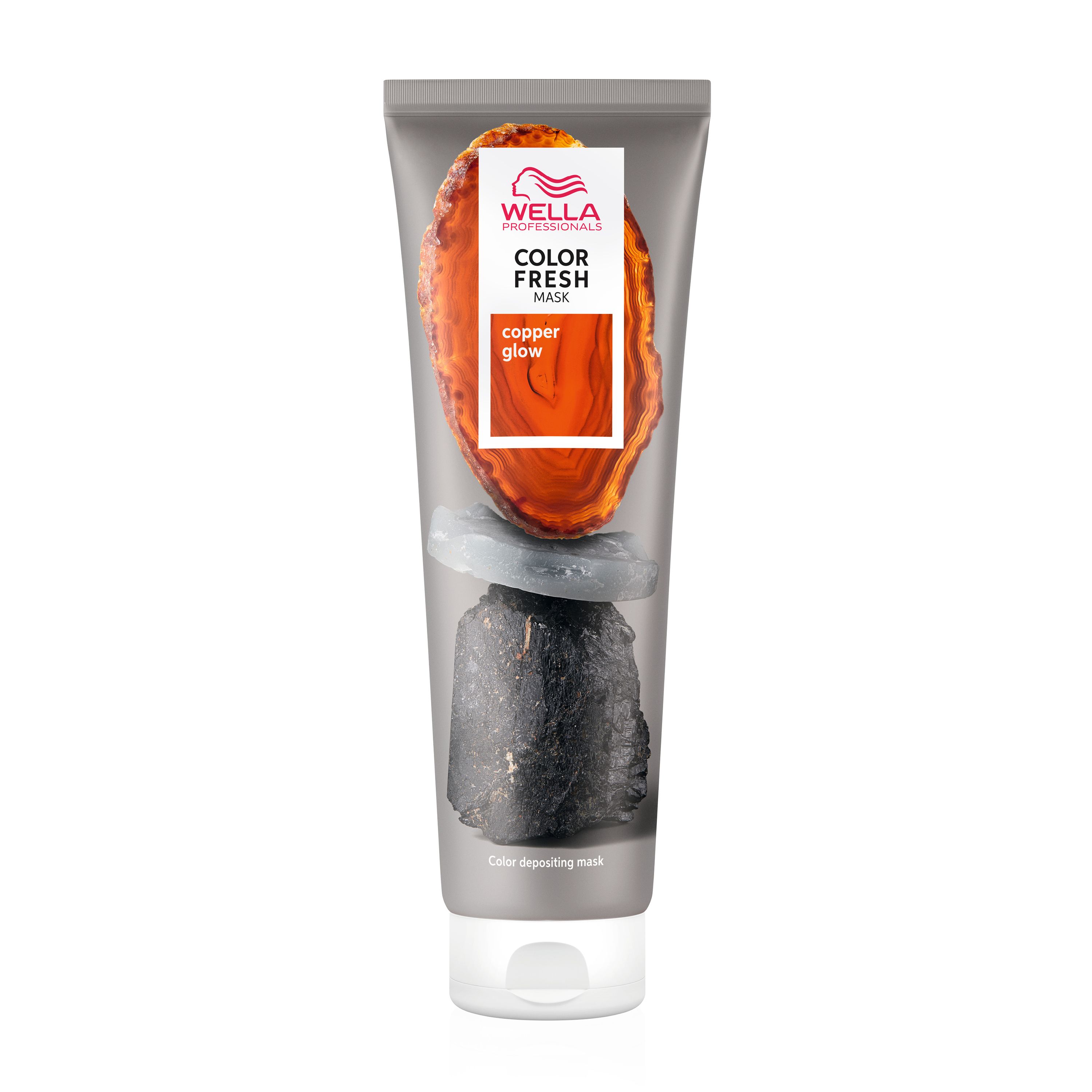Tube de Wella Professionals Color Fresh Mask Copper Glow. Face avant avec nom du produit et illustration. Teinte : Cuivre.