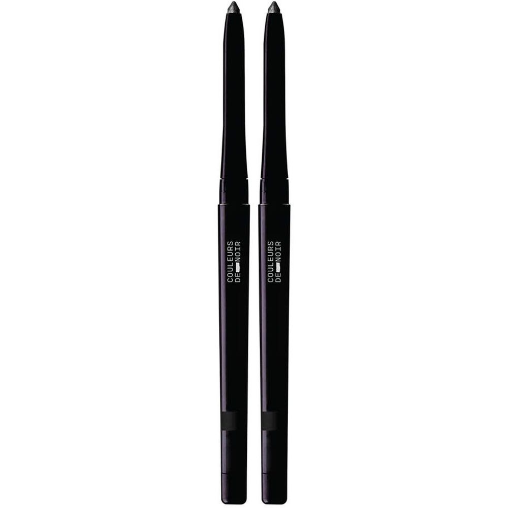 Deux crayons noirs pour les yeux avec l'inscription "COULEURS DE NOIR".