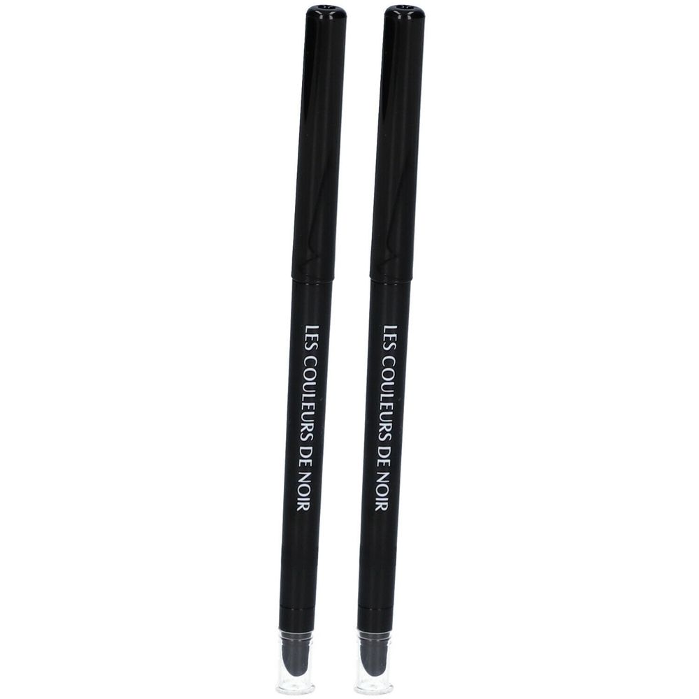 Deux stylos noirs avec l'inscription "LES COULEURS DE NOIR".