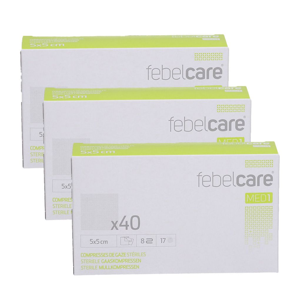 Febelcare Gaze Stérile 5x5cm