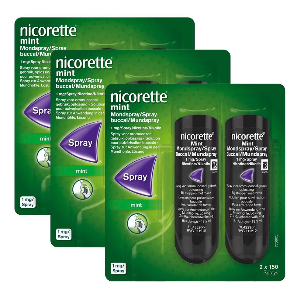 Nicorette® Mint Mondspray 1mg/Spray DUO | Stoppen met Roken