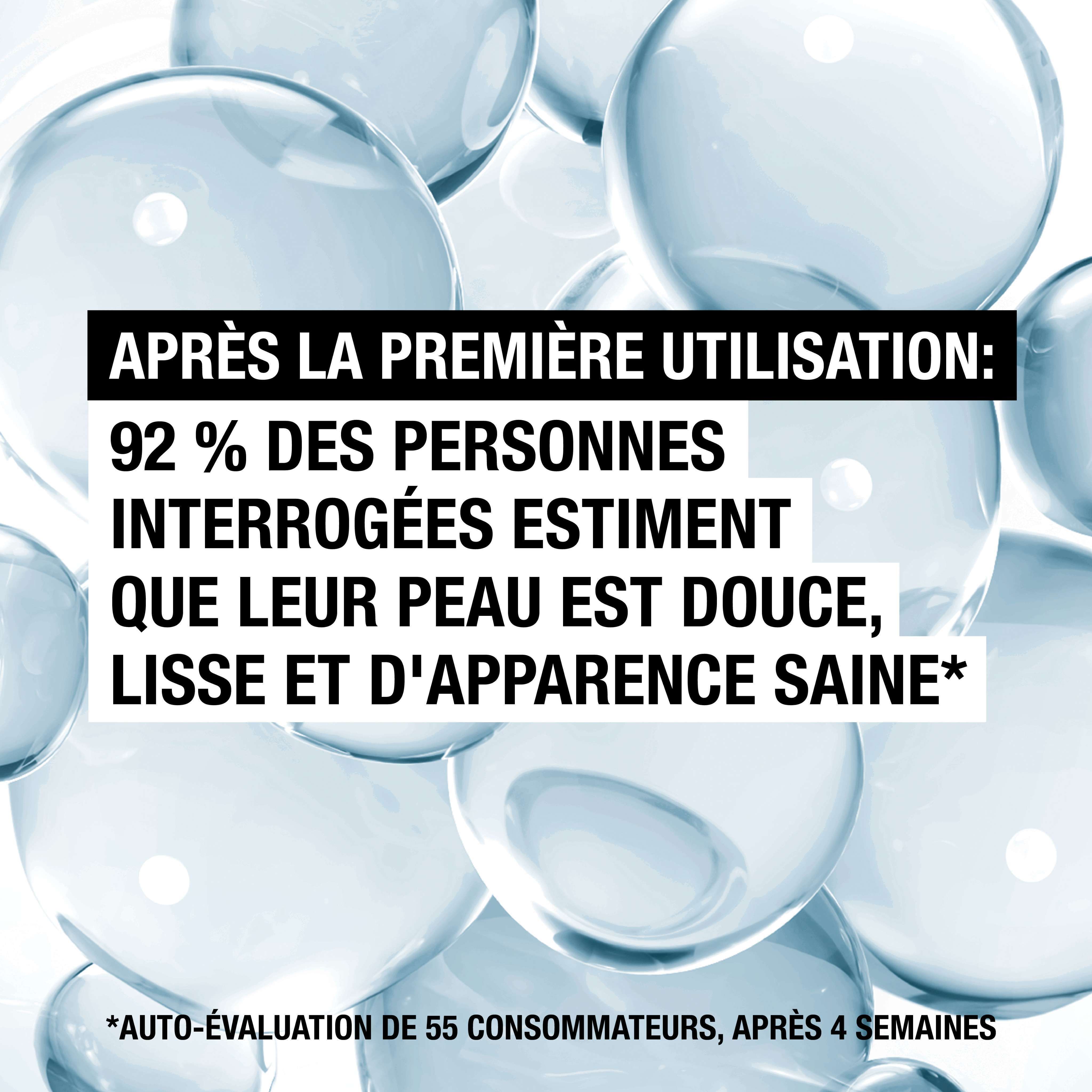 Comparaison de peau sèche avant et après l'utilisation d'un produit de soin.