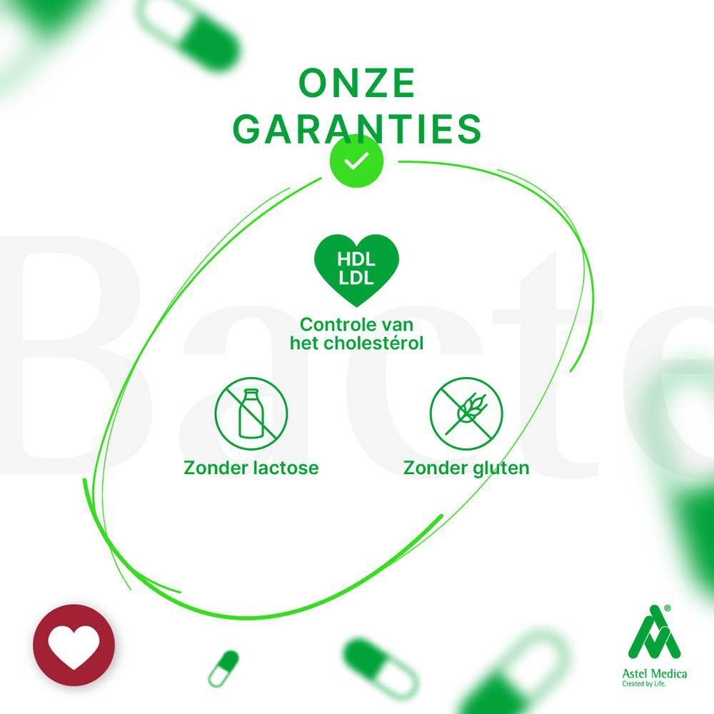 Artechol® free cholesterol: Garanties "Zonder lactose", "Zonder gluten".