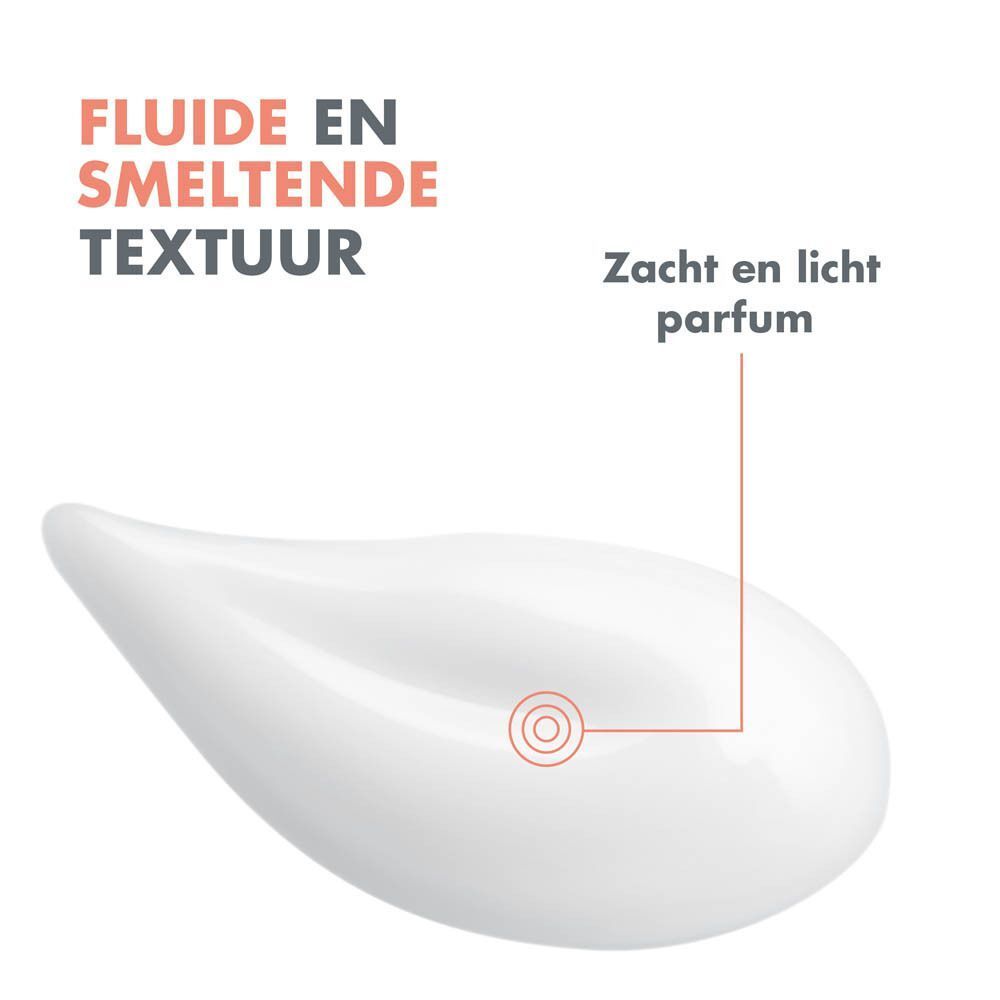 Achterkant van een Avène Hydrance Light tube met gebruiksinstructies en ingrediënten.
