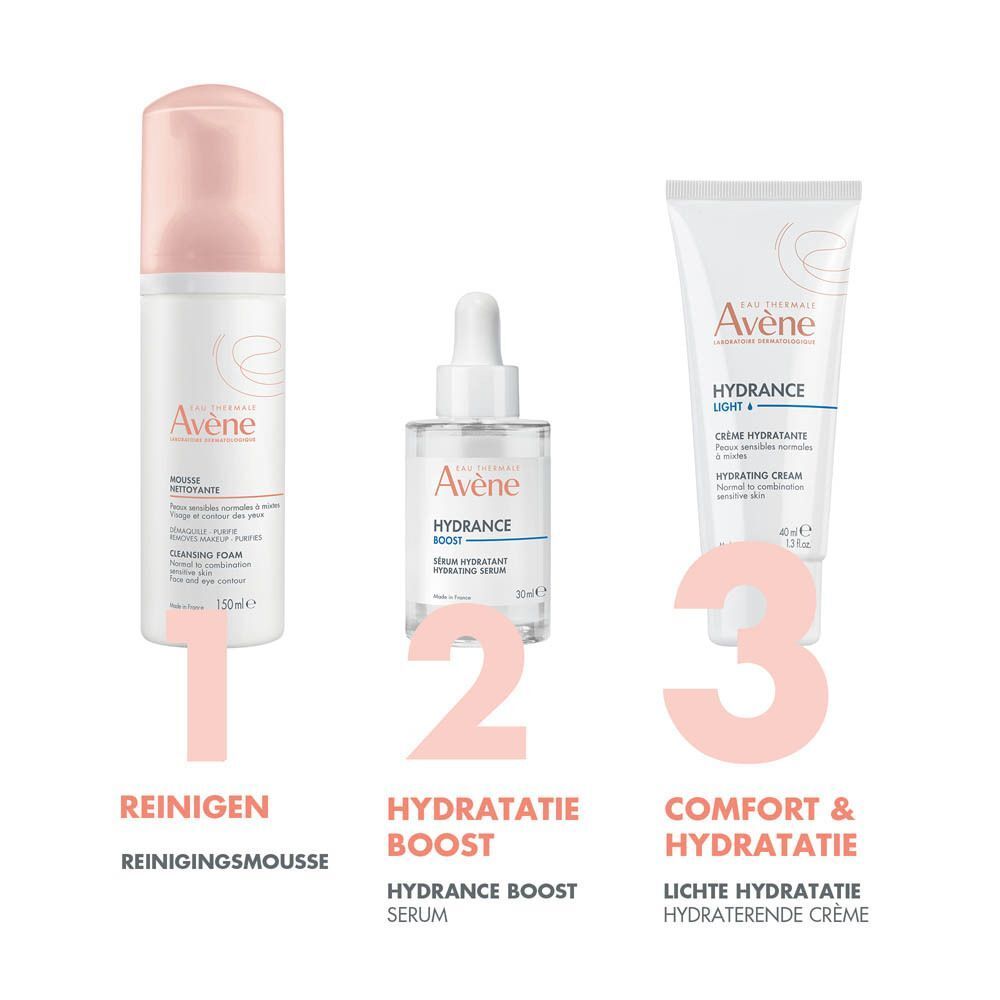 Avène Hydrance Light tube: 24u hydraterend, verzachtend, niet plakkerig, parfum.