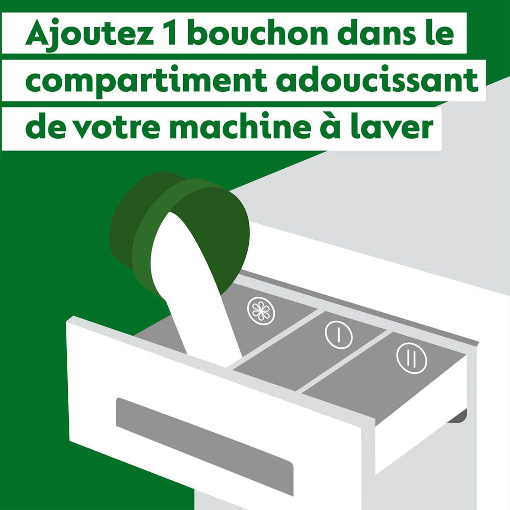 Illustration : Versement de Dettol dans le compartiment lessive/adoucissant de la machine à laver.