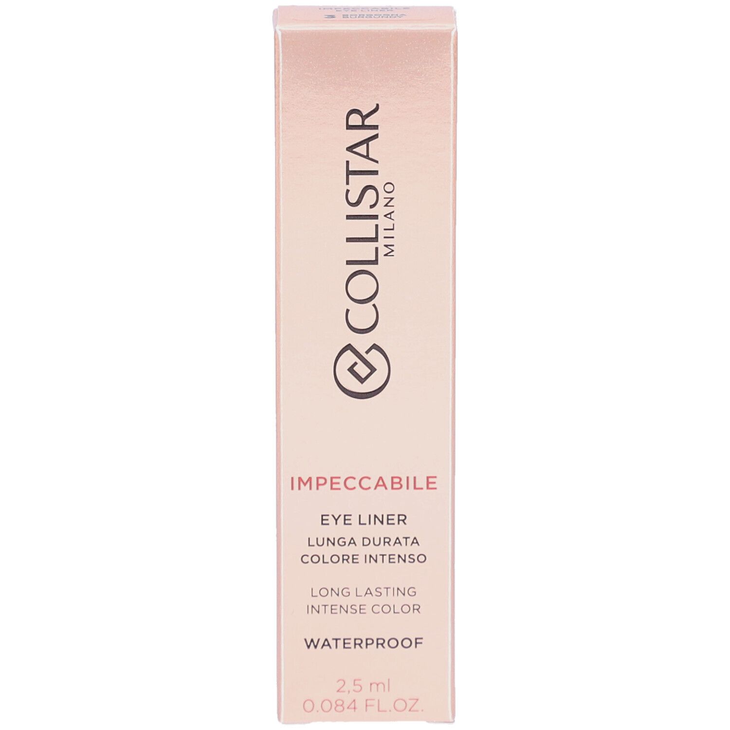 Roze verpakking met Collistar-logo en productnaam. Bevat eyeliner, 2,5 ml.