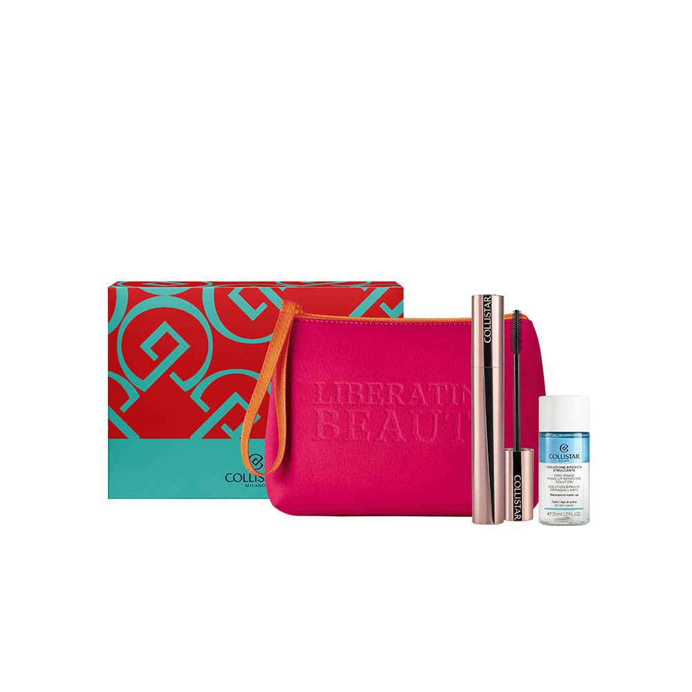 Geschenkset met mascara, make-up remover en etui. Producten en etui.