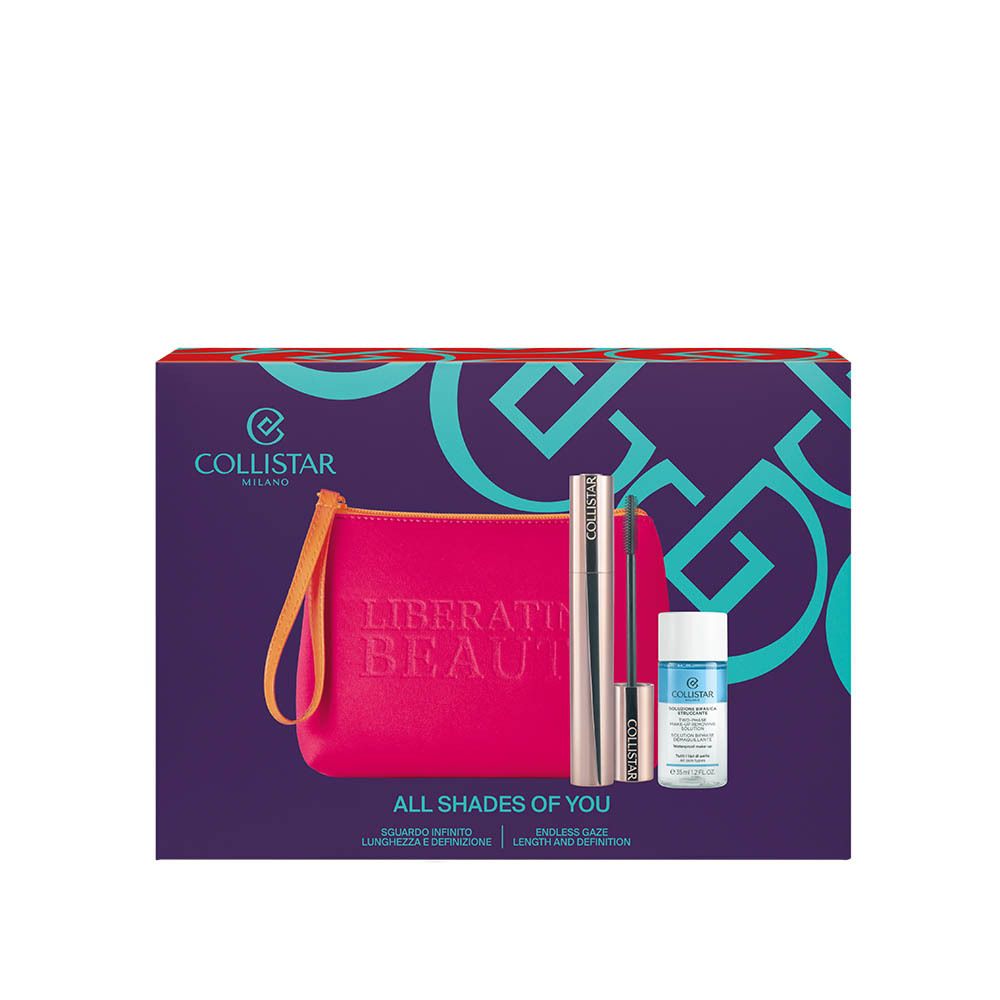 Geschenkset met mascara, make-up remover en etui. Producten en etui.