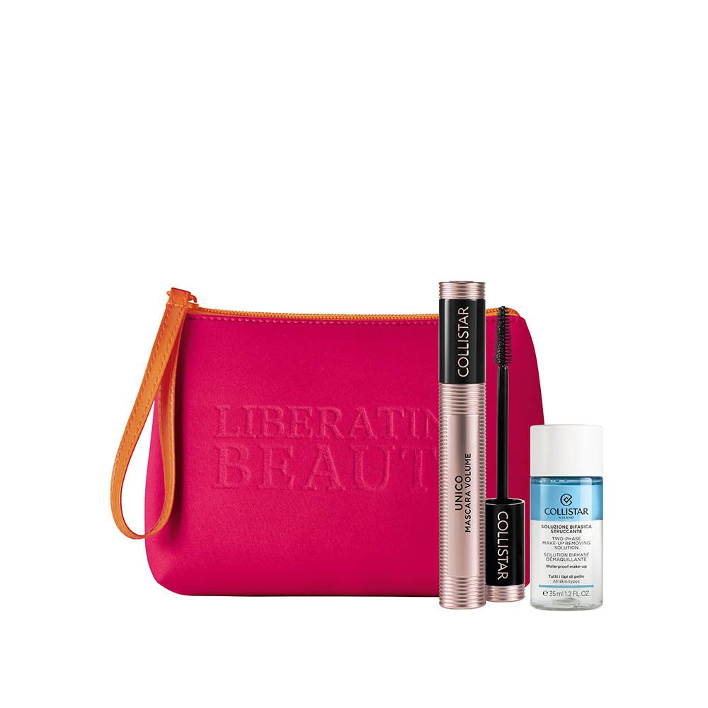 Cadeauset met etui, mascara en make-up remover. Logo: Collistar Milano.