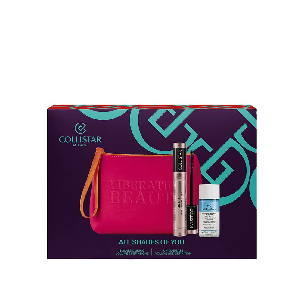 Cadeauset met etui, mascara en make-up remover. Opschrift: All Shades of You.