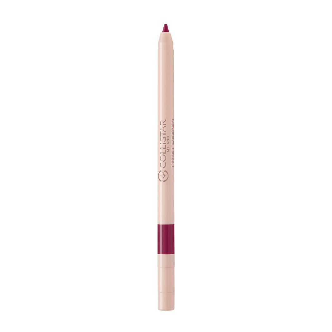 Crayon à lèvres. Crayon beige rosé avec pointe rouge foncé. Inscription "Collistar Milano".