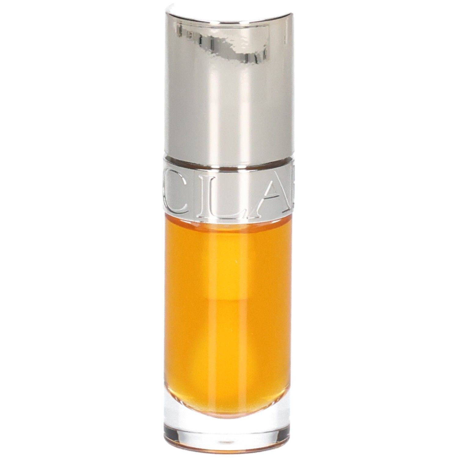 Clarins Lip Comfort Oil 01 - Honey in een glazen flesje met zilveren dop.
