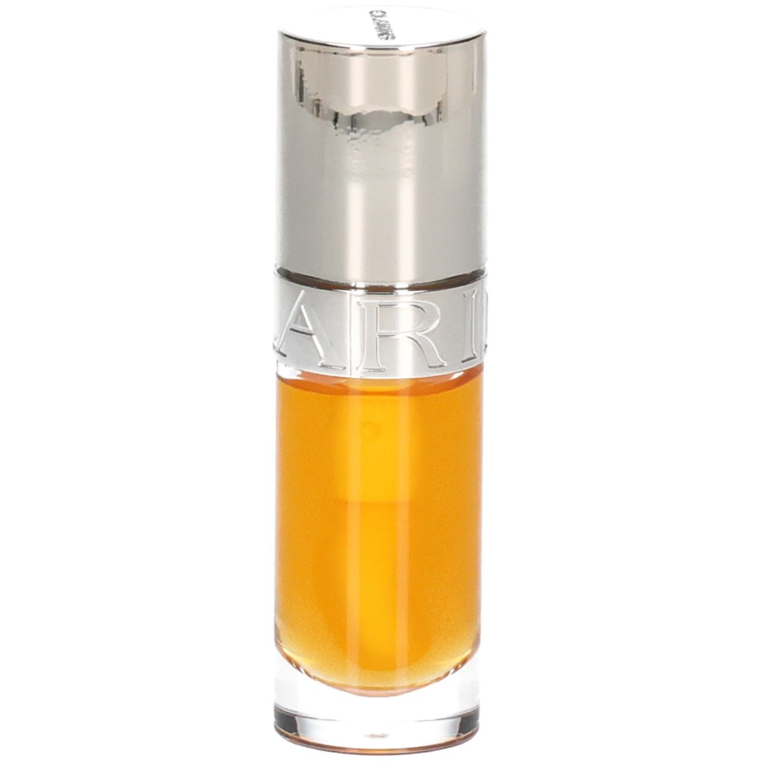 Clarins Lip Comfort Oil 01 - Honey in een glazen flesje met zilveren dop.
