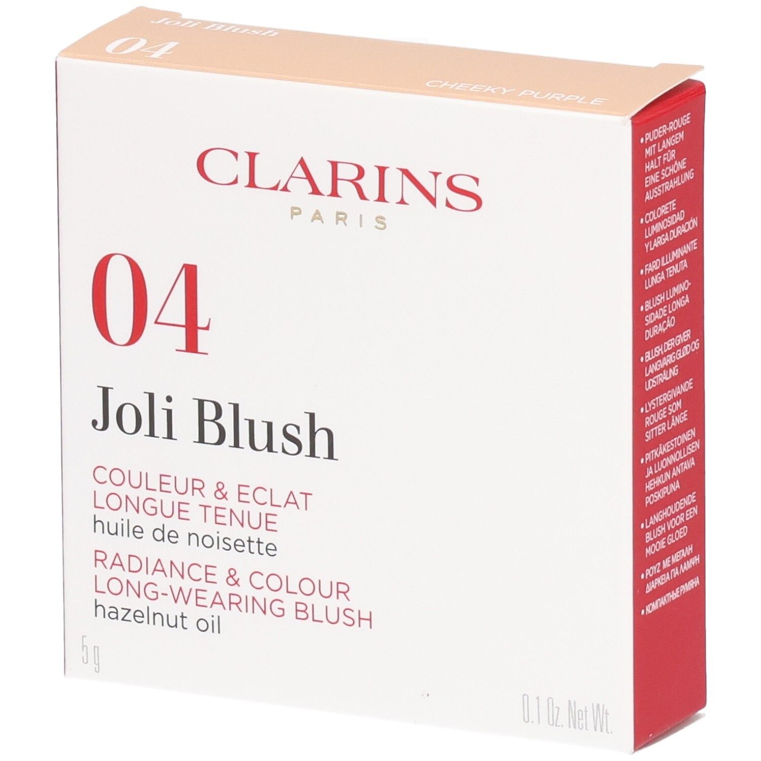 Emballage Clarins Joli Blush 04 Cheeky Purple.