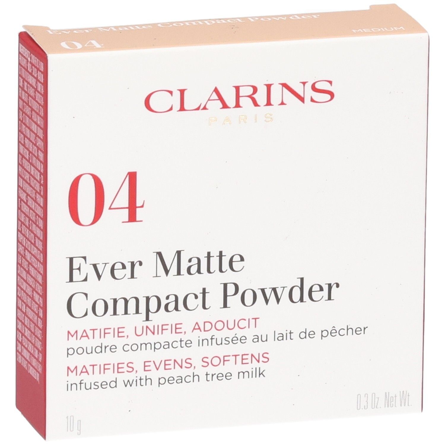 Clarins Ever Matte Compact Powder 04 Medium buitenverpakking.