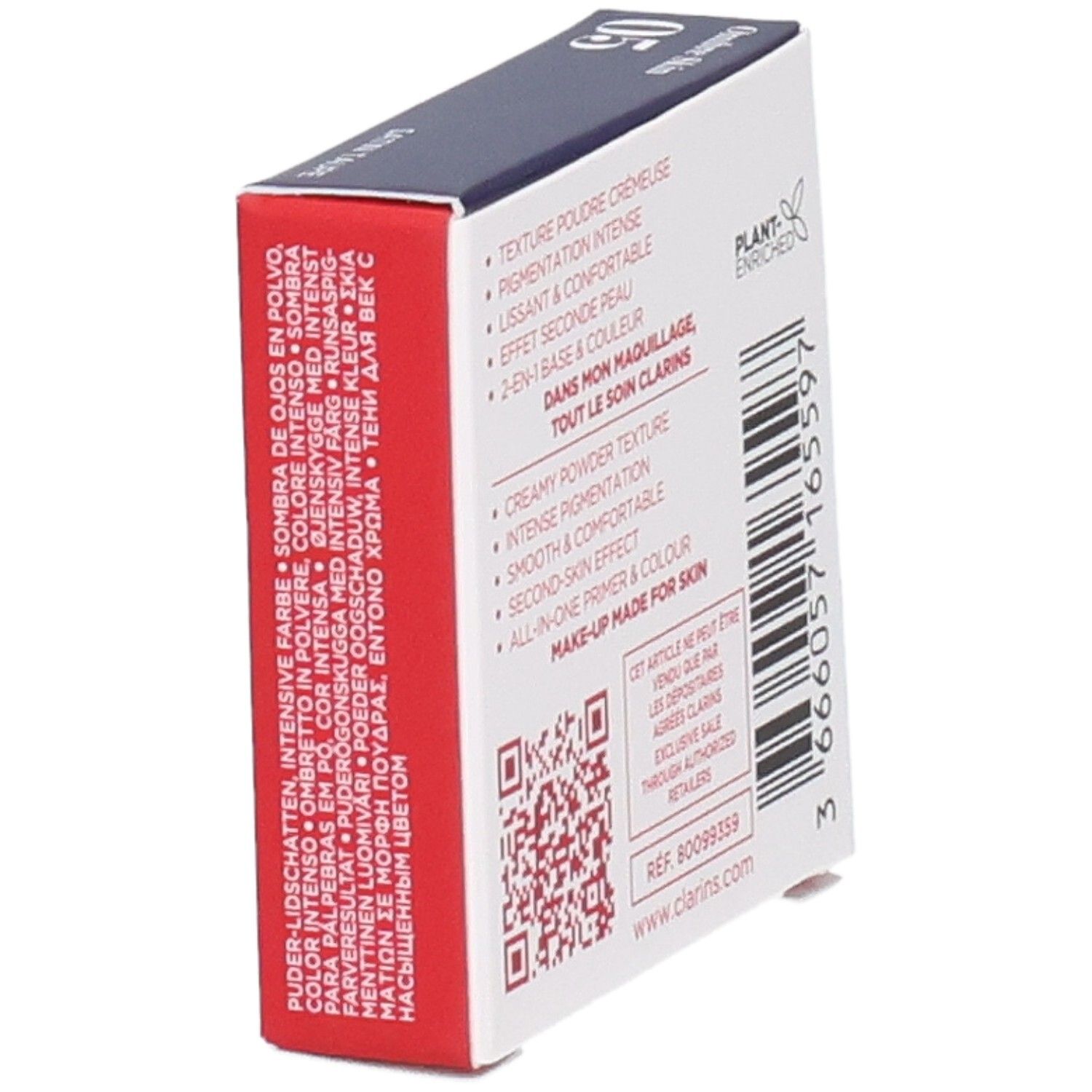 Clarins Ombre Skin oogschaduw 05 Satin Taupe, zijaanzicht van het doosje.