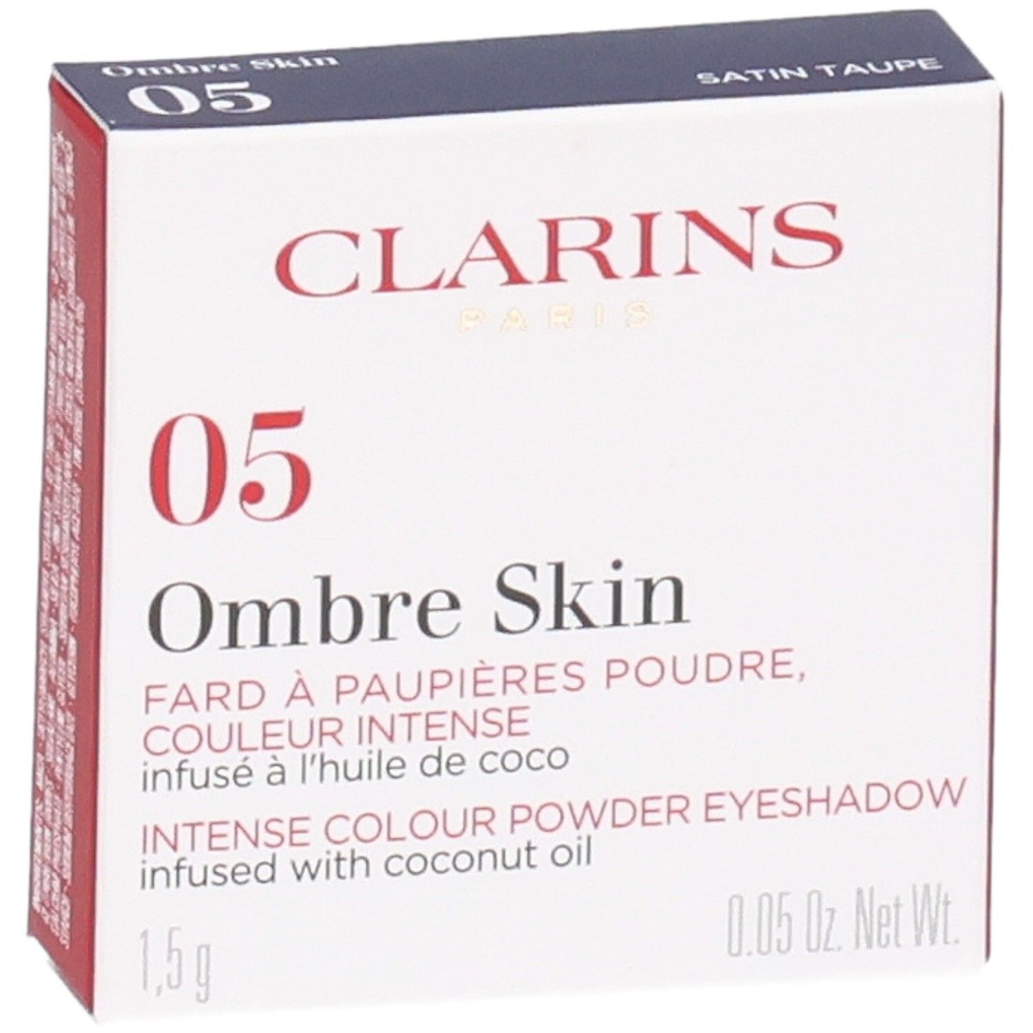 Clarins Ombre Skin oogschaduw 05 Satin Taupe in doosje.