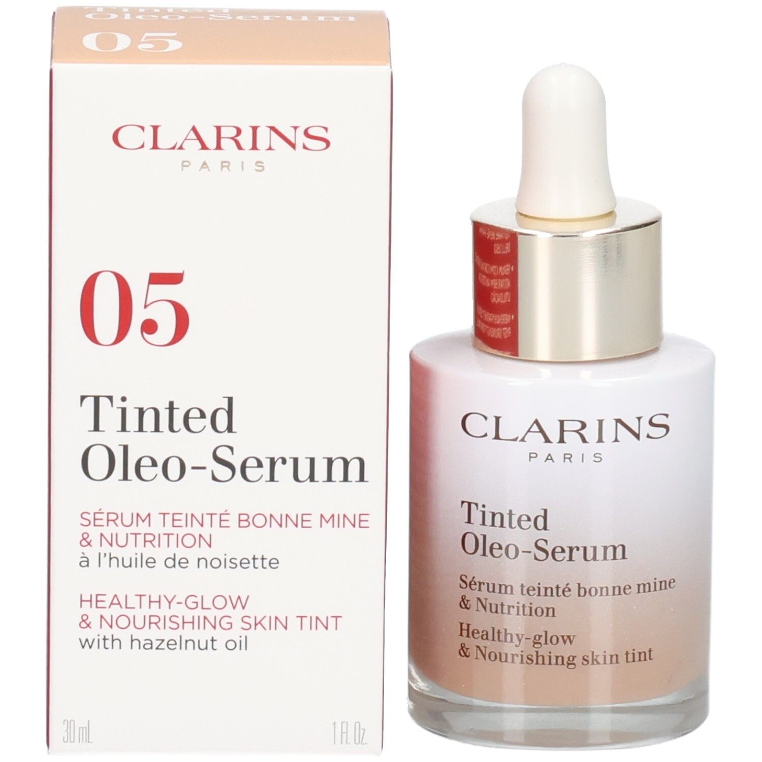 Clarins Tinted Oleo-Serum flesje en doos, tint 05.