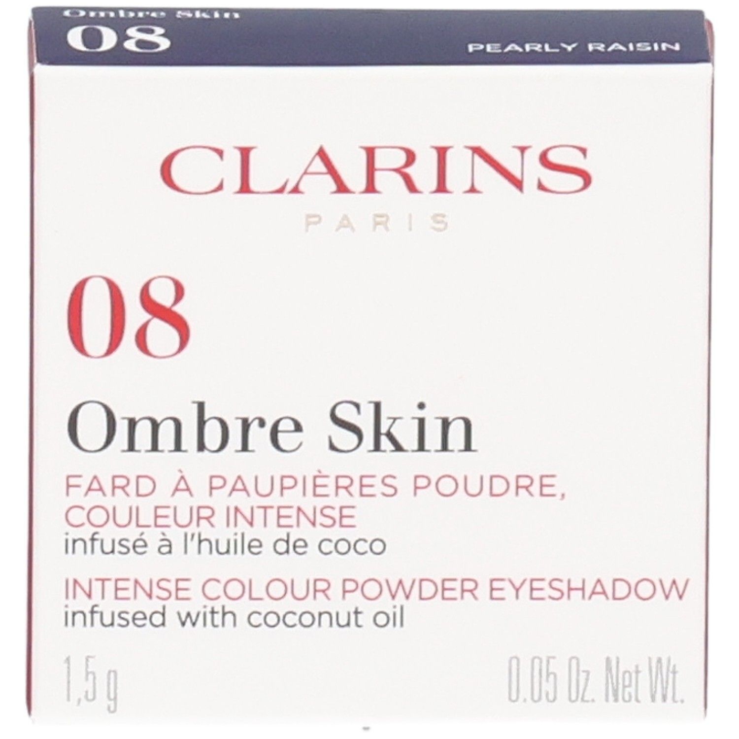 Ombre Skin Clarins fard à paupières, teinte 08 Pearly Raisin, 1,5g.