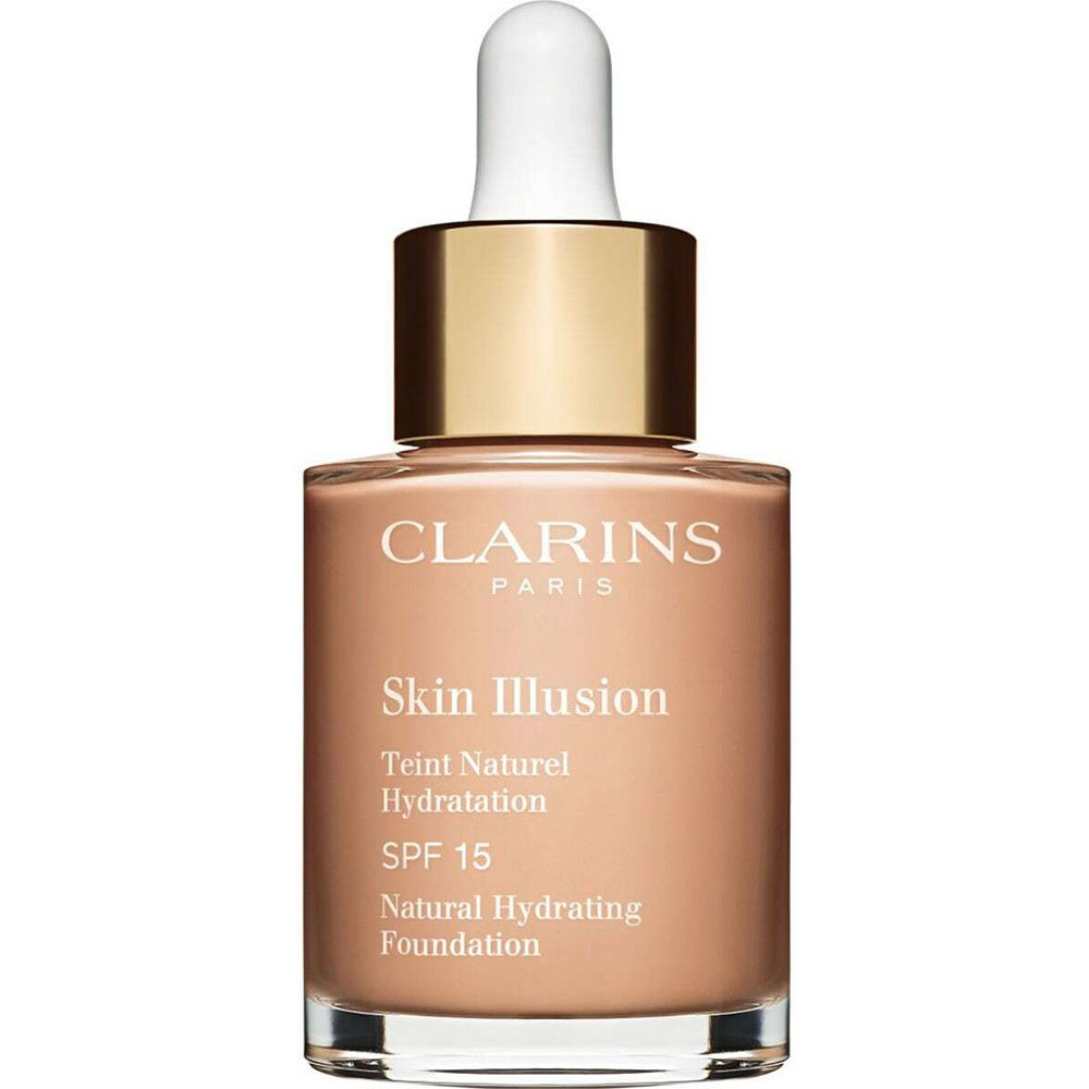 Clarins Skin Illusion Foundation, 107 Beige, met pipet.