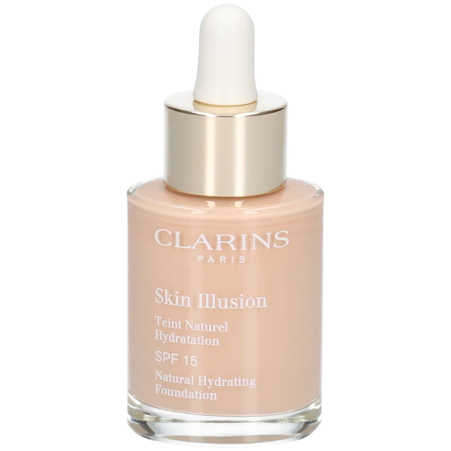 Clarins Skin Illusion Foundation, 107 Beige, met pipet.