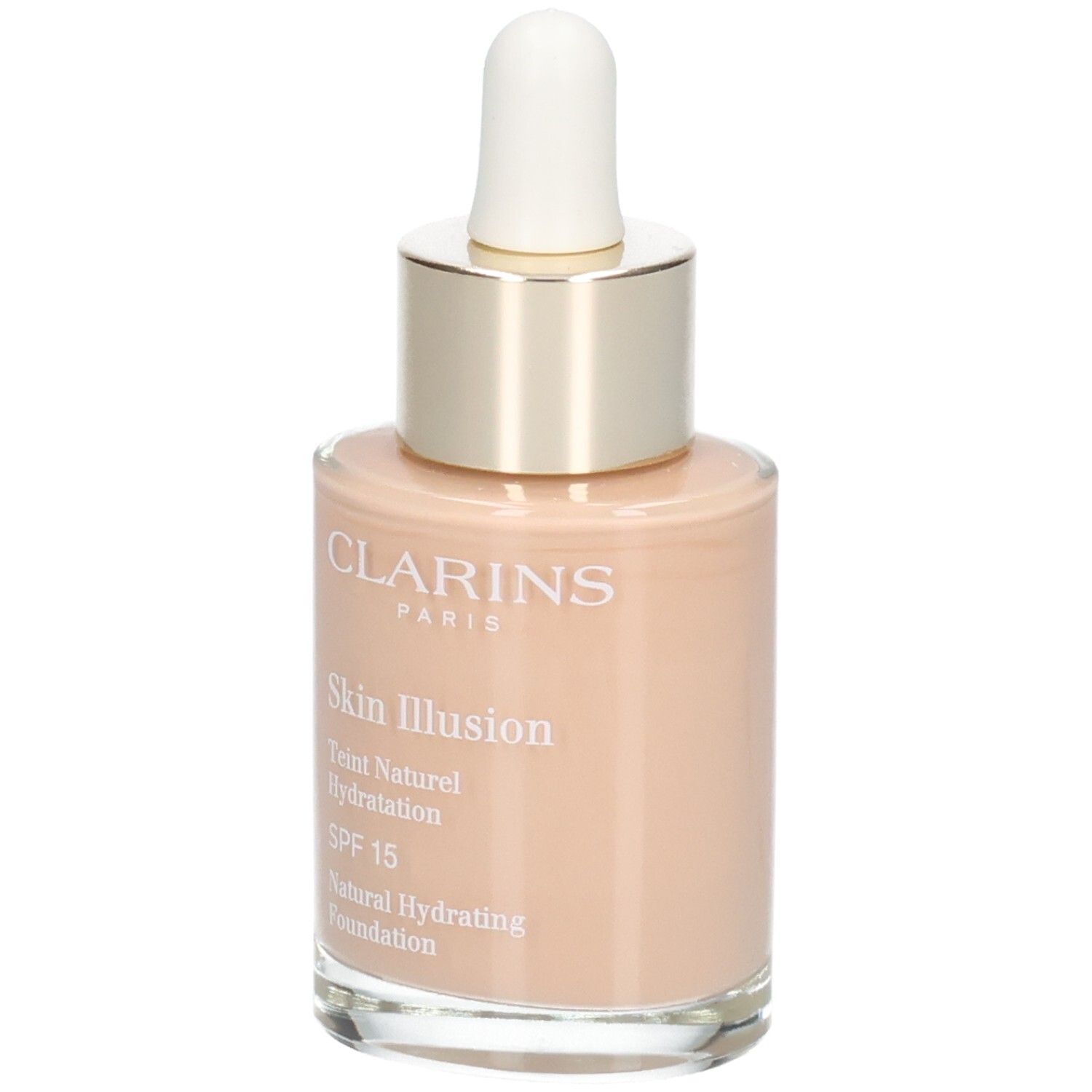 Clarins Skin Illusion Foundation, 107 Beige, met pipet.
