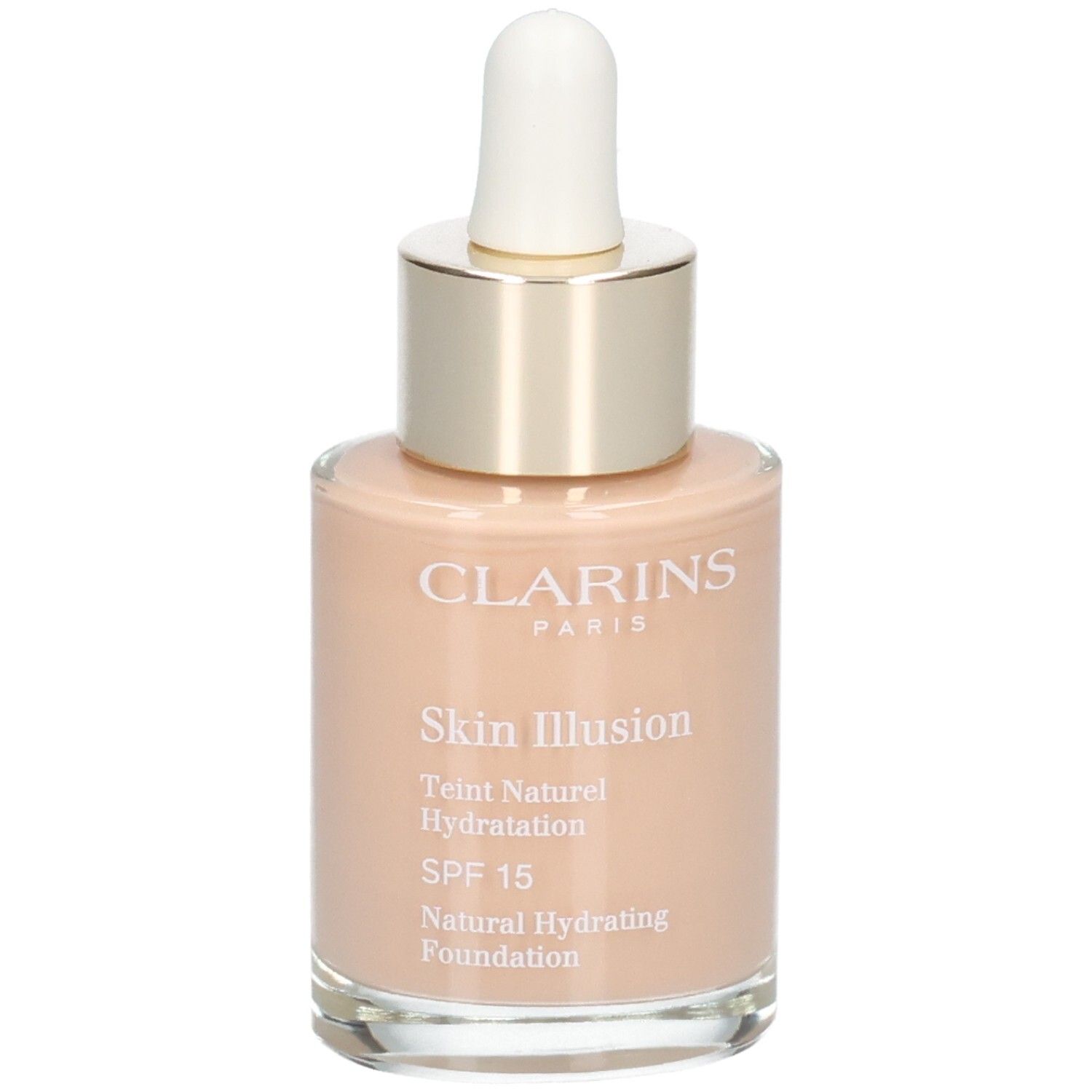 Clarins Skin Illusion Foundation, 107 Beige, met pipet.