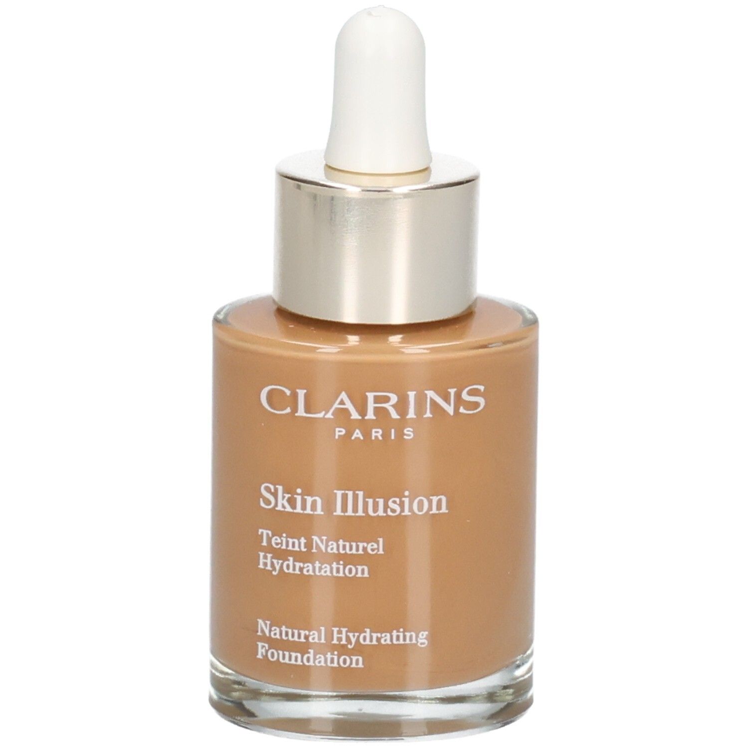 Clarins Skin Illusion Fond de Teint en flacon verre avec pipette, teinte 116.5 Coffee.