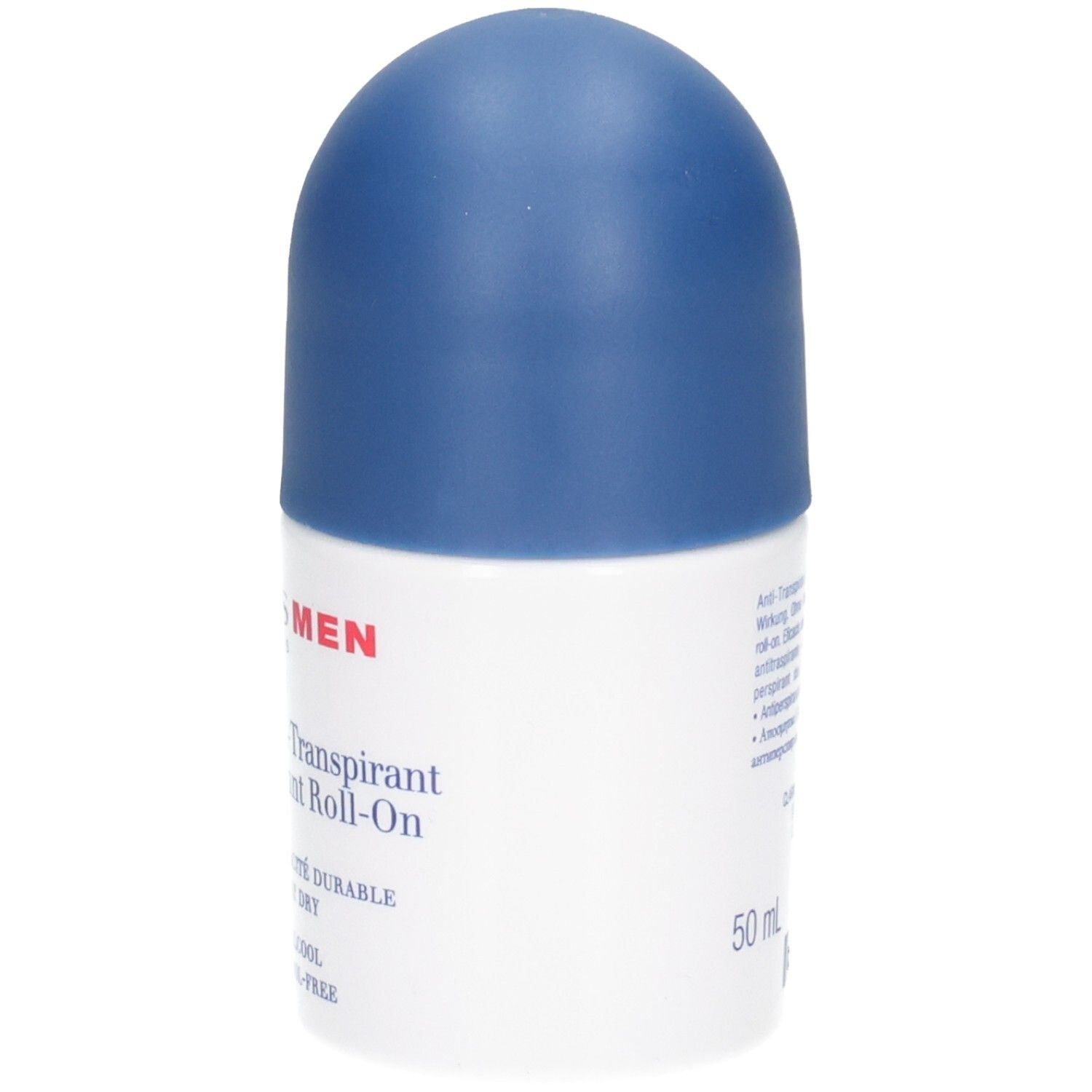 Clarins Men Roll-On Anti-Transpirant, zijkant met "CLARINS MEN" logo en productnaam.