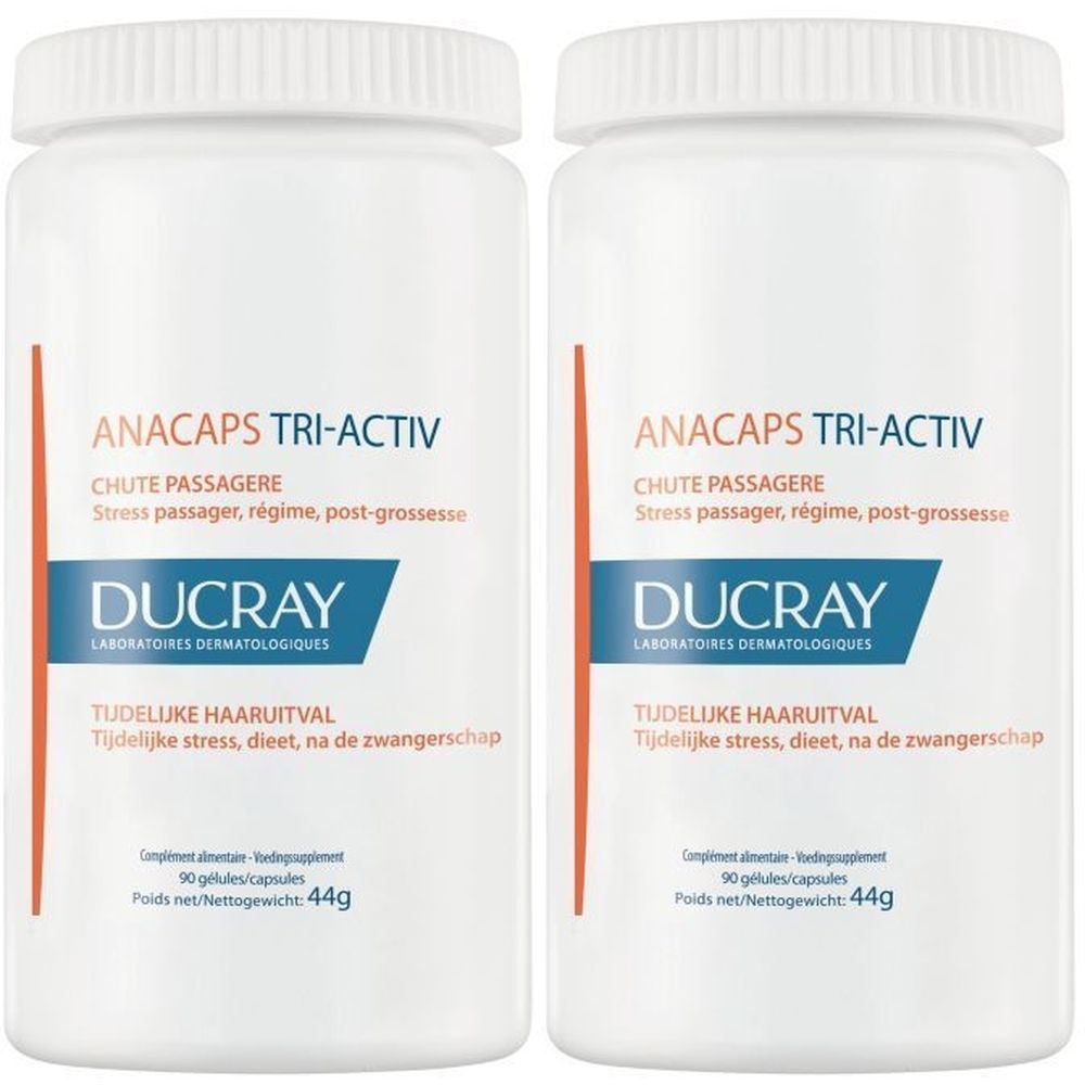 Ducray Anacaps tri-Activ tegen Tijdelijke Haaruitval | Voedingssupplement tegen tijdelijke haaruitval