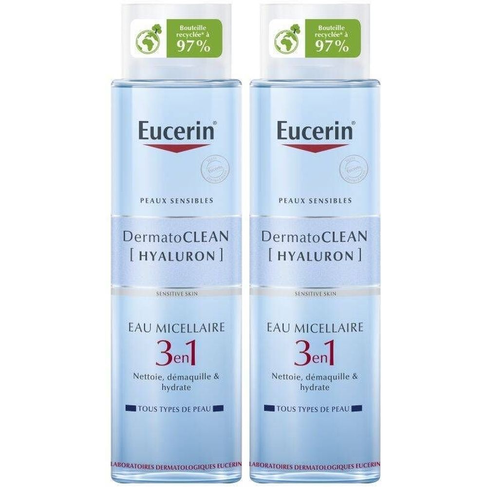 Eucerin DermatoCLEAN [Hyaluron] Eau Micellaire 3 en 1 Tous Types de Peau