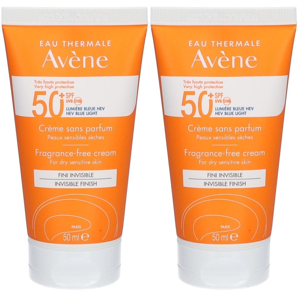 Avène Zon SPF 50+ Crème zonder parfum Zeer hoge zonnebescherming | Gevoelige huid