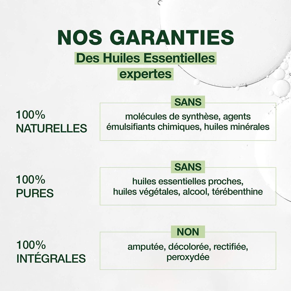 Tekst met garanties: 100% natuurlijk, puur en integraal. Geen synthetische moleculen, etc.