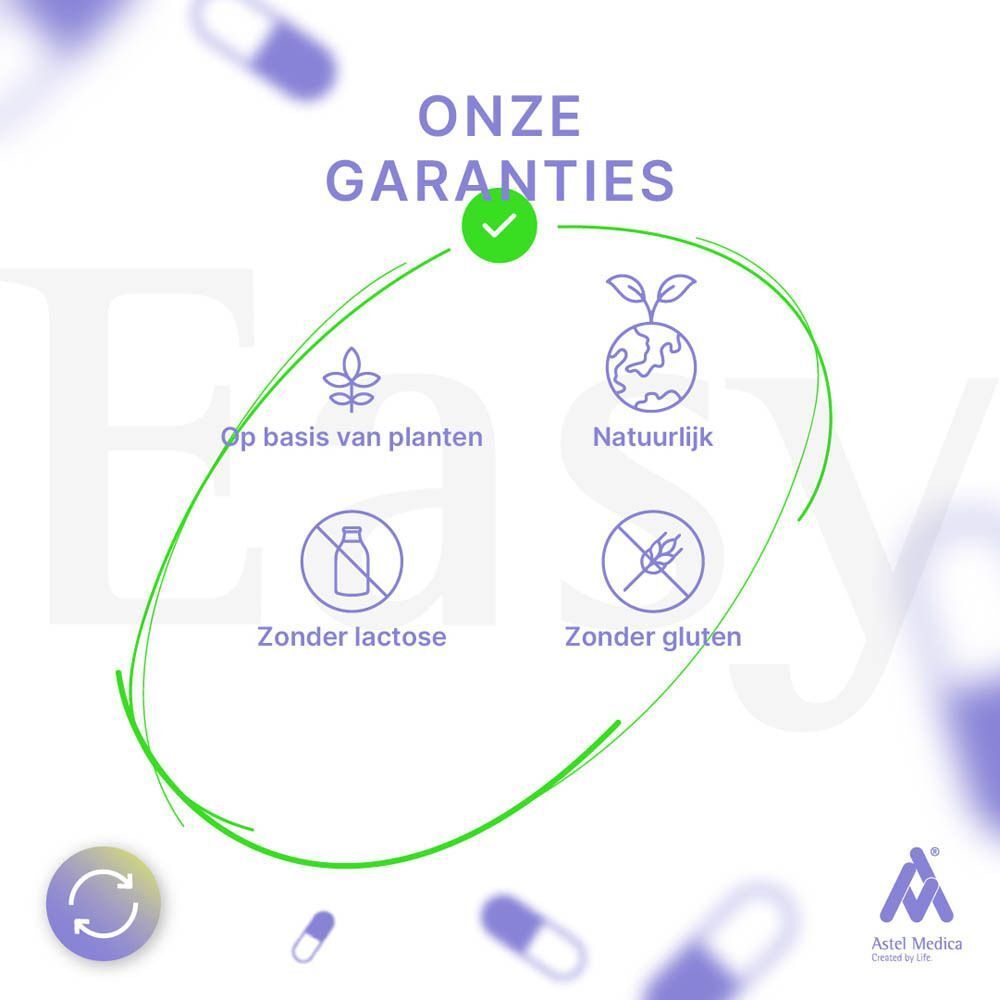 Astel Medica Easy Transil Fast met aanwijzingen voor natuurlijke oplossing en deskundige ontwikkeling.