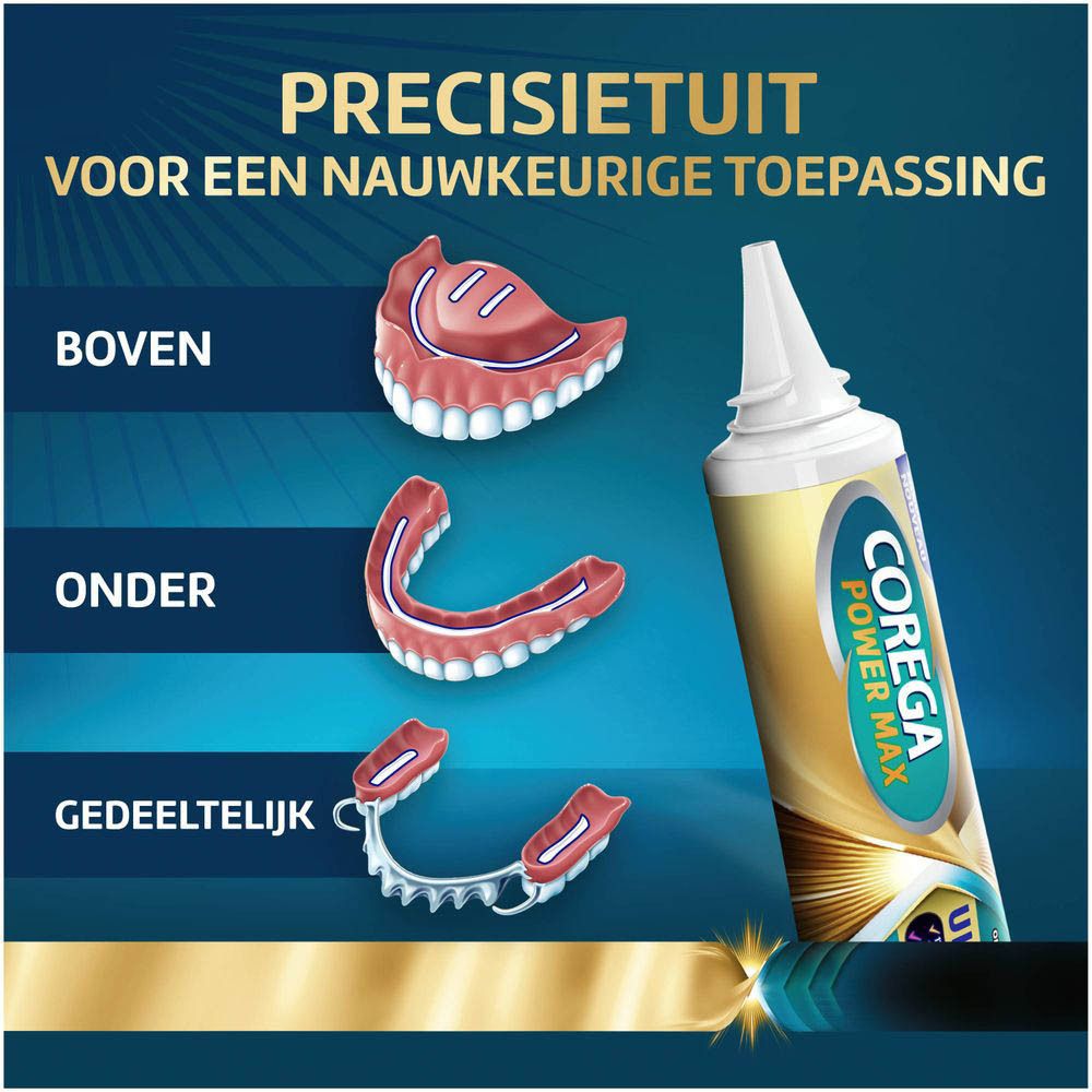 Tubes Corega Power Max Ultimate All-in-1 kleefcrème, 70g. Twee tubes.