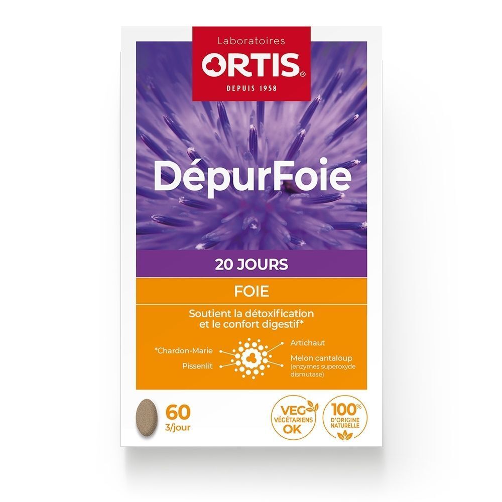 Ortis DépurFoie : 20 jours pour soutenir la fonction hépatique et le confort digestif.
