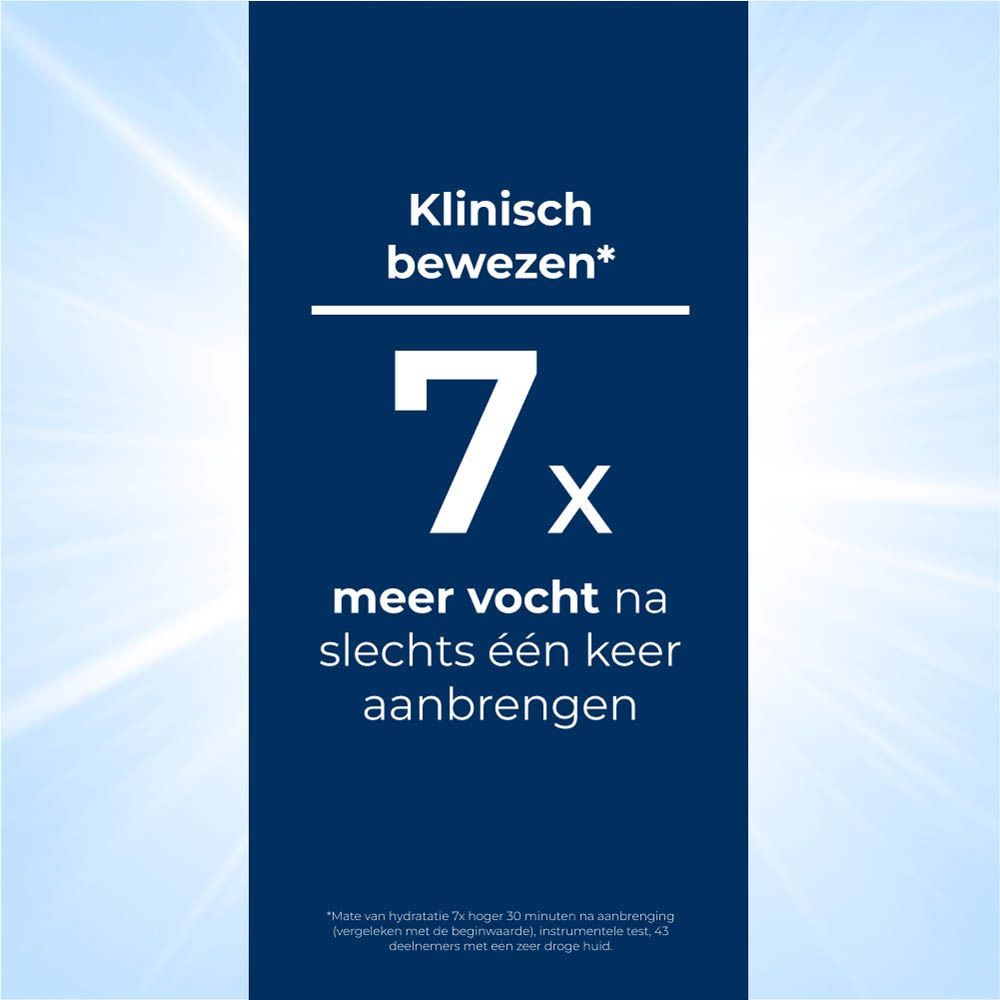 Klinisch bewezen: 7x meer vocht na één keer aanbrengen.