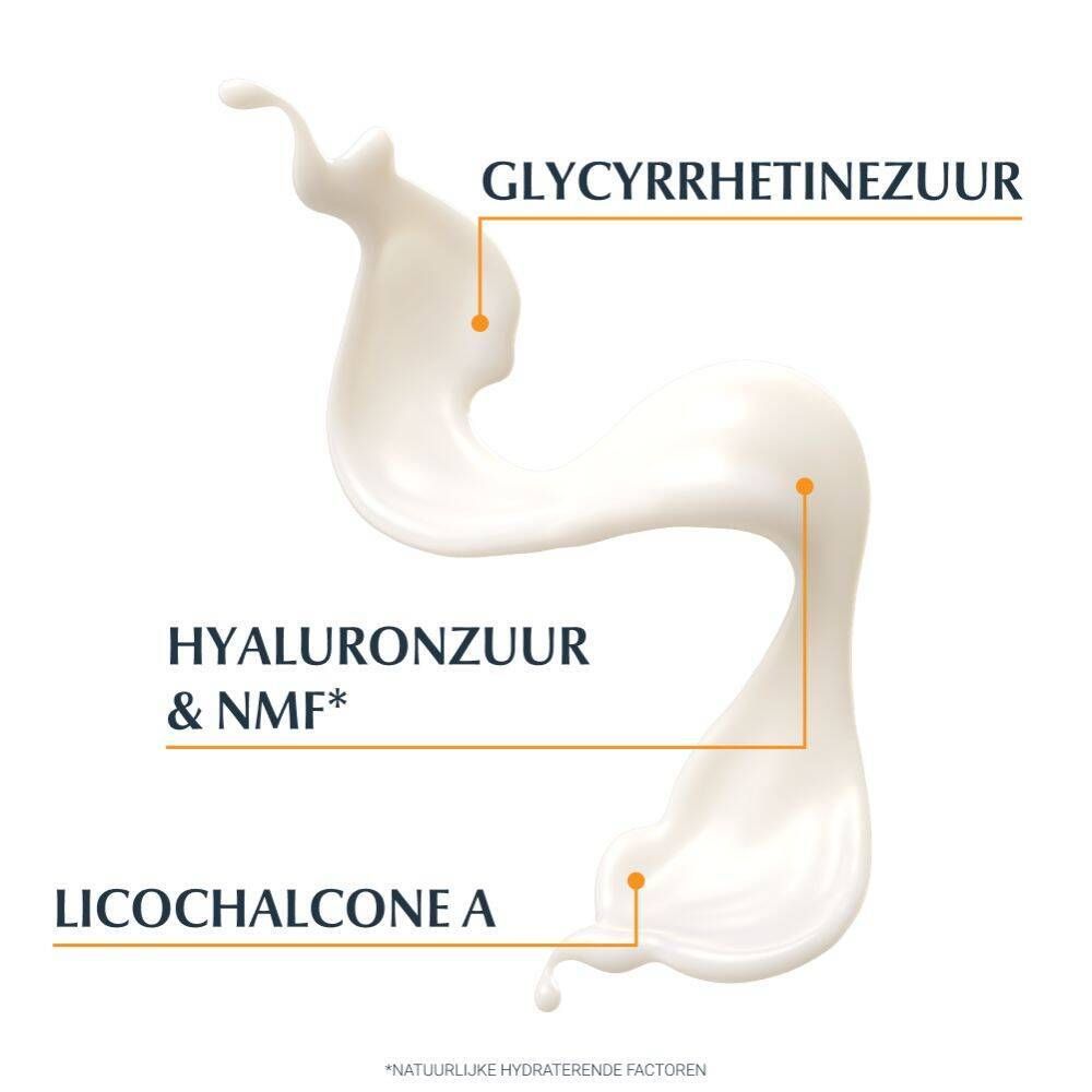 Ingrediënten van Eucerin Sun Hydro Protect: Glycyrrhetinezuur, Hyaluronzuur & NMF, Licochalcone A.