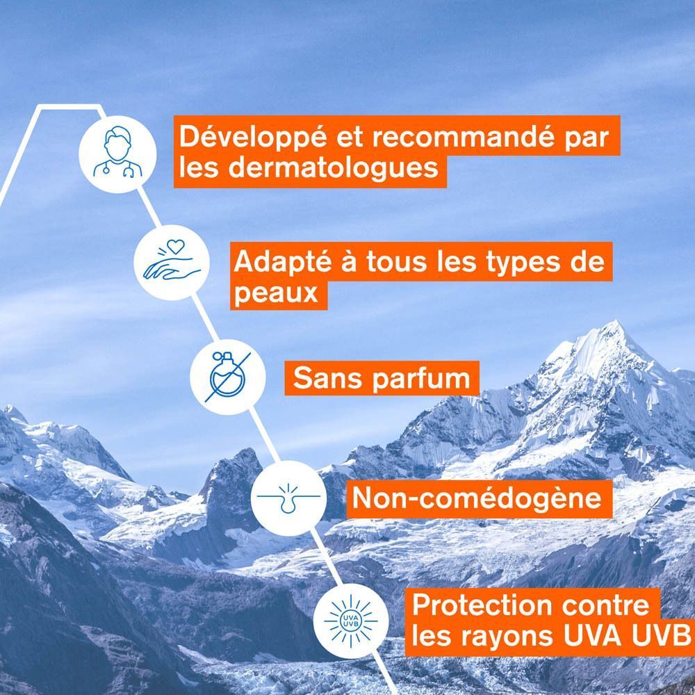Uriage : Testé dermatologiquement, pour tous types de peau, sans parfum, non comédogène, protection UV.