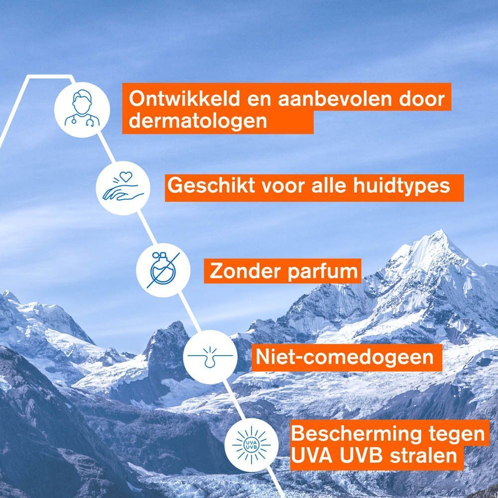 Formule details: Mela Technologie, Vitamine C, UV-bescherming SPF50+, Thermaal water.