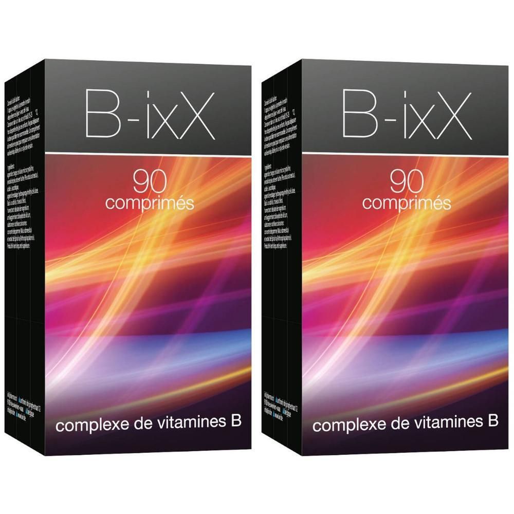 Twee dozen B-ixX. Opschrift: 90 comprimés, complexe de vitamines B.