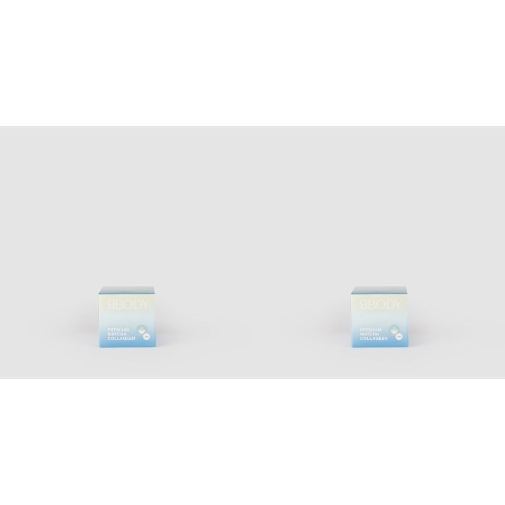 Deux boîtes carrées avec dégradé bleu et blanc. Texte visible sur le devant.