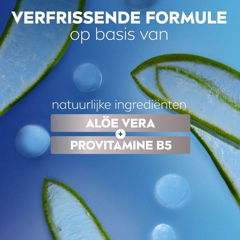 Achterkant van de doos met ingrediënten, volume 75ml en contactgegevens. Milieukeurmerken.