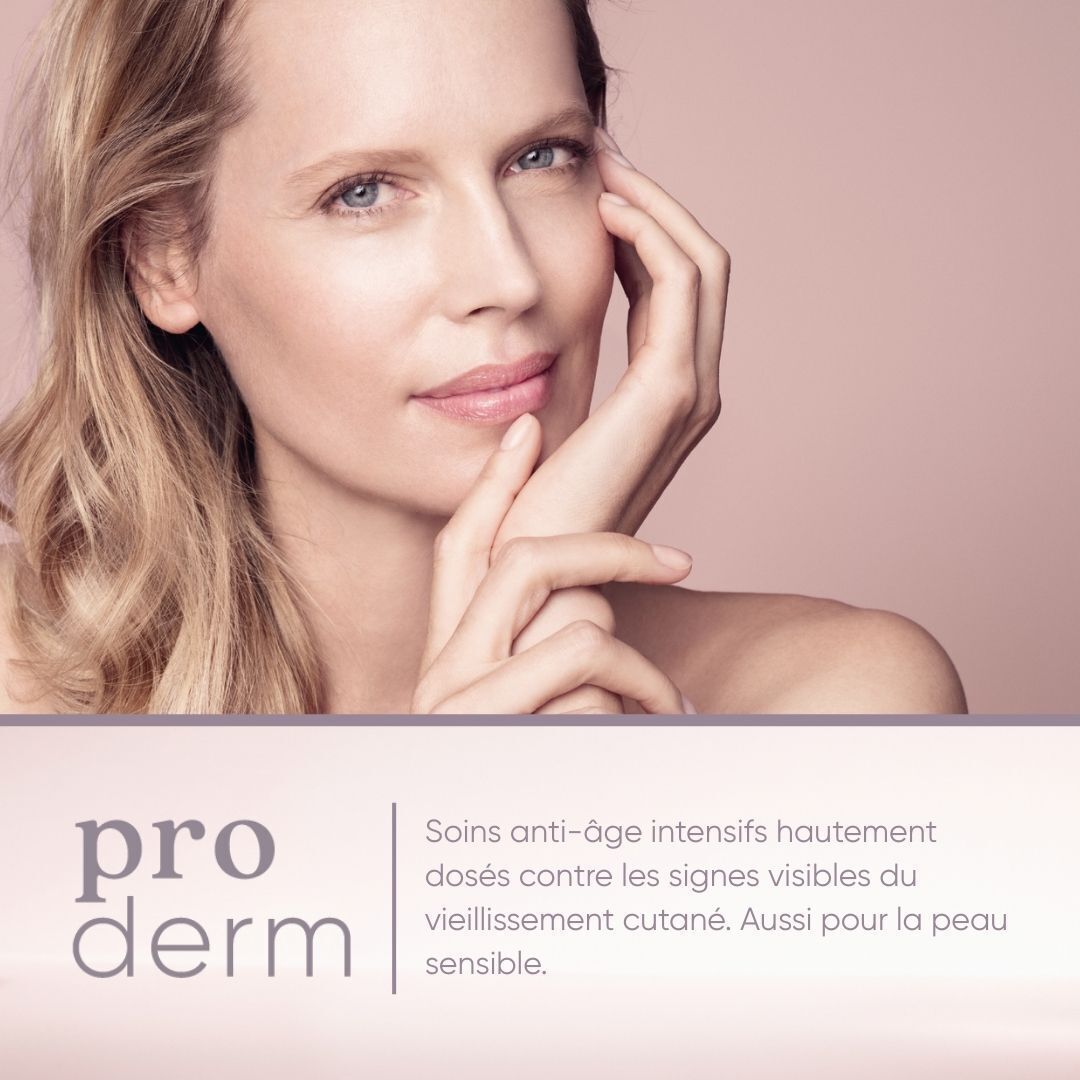 Comparaison avant-après. Sérum Louis Widmer Proderm. Nouvelle formule.