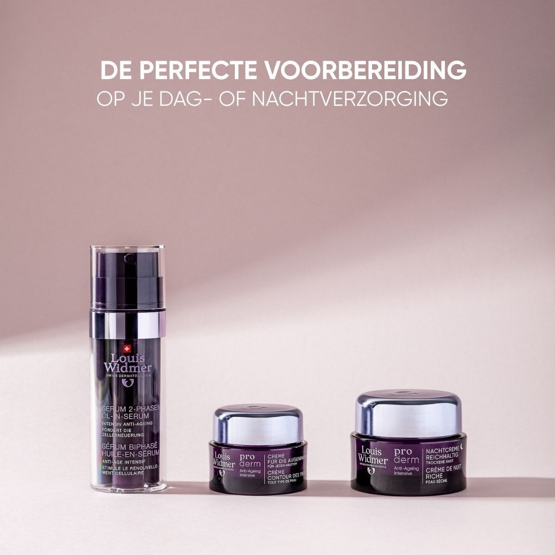 Louis Widmer ProDerm Serum: Biostimulatoren, Hyaluronzuur, Reforcyl.