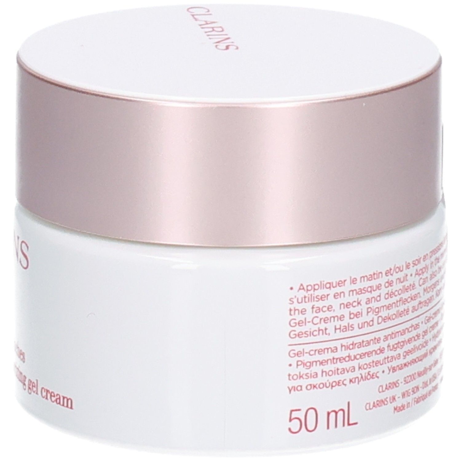 Clarins Bright Plus hydraterende gel-crème tegen vlekken, 50 ml.
