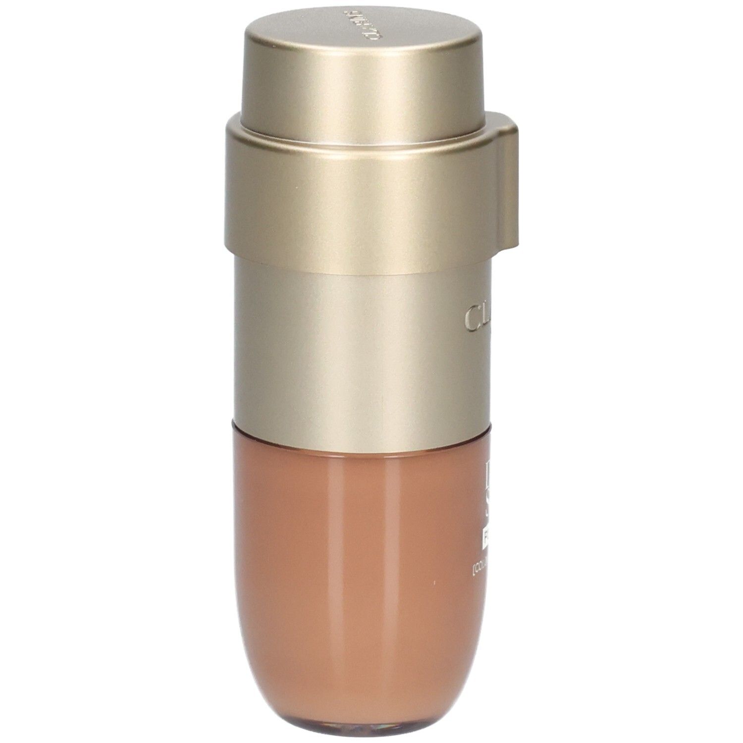 Clarins Double Serum Foundation M5C, goudkleurige pompkop, bruine fles.