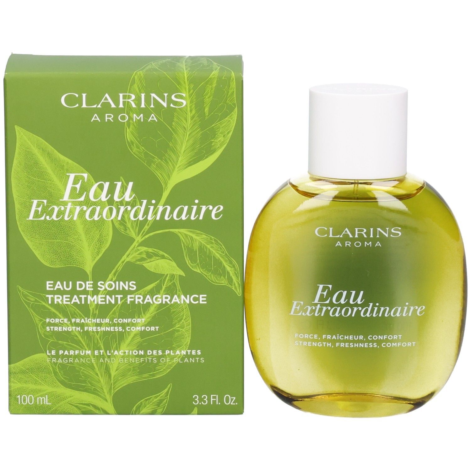 Flacon et emballage Clarins Eau Extraordinaire Aroma.